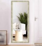 Silver Synthetic Wood Rooster Wall Mirror