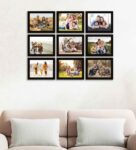 Black Synthetic Wood Abigail Set Of 9 Collage Photo Frames