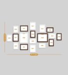 White & Brown Synthetic Wood Wall In & Colour Set Of 18 Collage Photo Frames