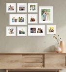 White Synthetic Wood Amaya Wallset Of 10 Collage Photo Frames