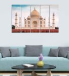 Taj Mahal Wood Framed Velvet Laminated Art Print