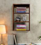 Sheesham Wood Book Shelf In Provincial Teak Finish