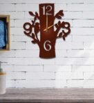 Tree Shape Wooden Wall Clock