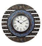 Multicolor Solid Wood Solid Vintage Wall Clock