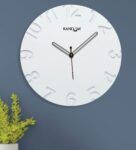 White MDF Twelve Players Modern Wall Clock