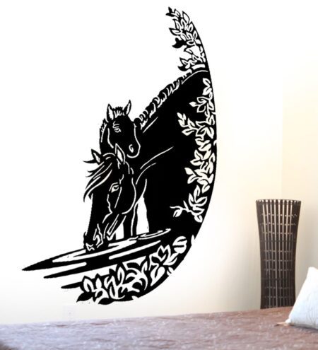 Grista Iron Horse Wall Art In Black