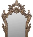 Gold Engineered Wood Artist Decorative Mirror