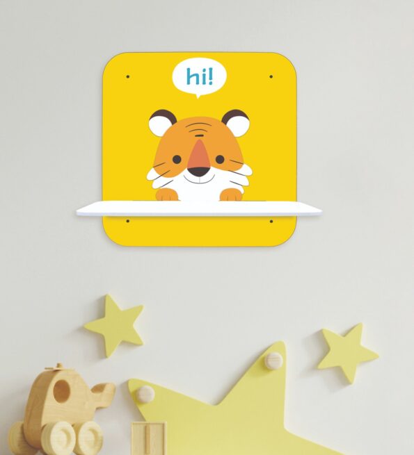 Mdf Cute Tiger D Wall Shelf