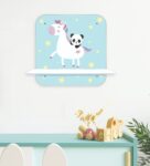 Mdf Unicorn And Panda Friendship Wall Shelf