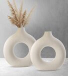 White Ceramic Zilpah Table Vases