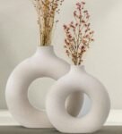 White Ceramic Vilaro Table Vases