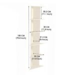 White Engineered Wood Cadlic Cornor Wall Shelf