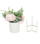 White Plastic D cor Artificial Flowers