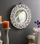 White Mango Wood French Decorative Mirror