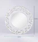 White Mango Wood French Decorative Mirror