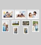 White Synthetic Wood Katherine Set Of 9 Collage Photo Frames