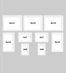 White Synthetic Wood Katherine Set Of 9 Collage Photo Frames