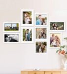 White Synthetic Wood Norah Set Of 9 Collage Photo Frames