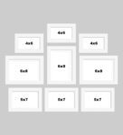 White Synthetic Wood Valeria Set Of 9 Collage Photo Frames