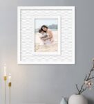 White Wooden Wall Hanging Photo Frame