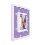 White Wooden Solitaire Wall Hanging Photo Frame