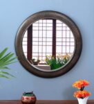 Copper Mango Wood Content Wall Mirror