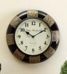 Atrion Wooden Brassfitted Round Wall Clock