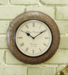 Brass Engineered Wood Dump Traditional Wall Clock