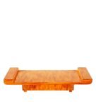Wooden Hand Painted Pooja Shelf In Natural Wood Finish