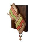 Wooden Tribal Art Leaf Key Holder