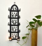 Black Metal Wall Tea Light Holder