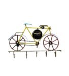 Yellow Iron Cycle With Clock Key Holder