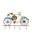 Yellow Iron Cycle With Clock Key Holder