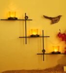Black Metal Felicity Wall Candle Holder