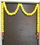 Yellow Plastic Yellow Marigold Door Toran Set For Decoration