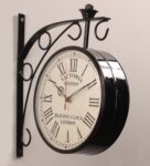 Black Iron Railway Clock